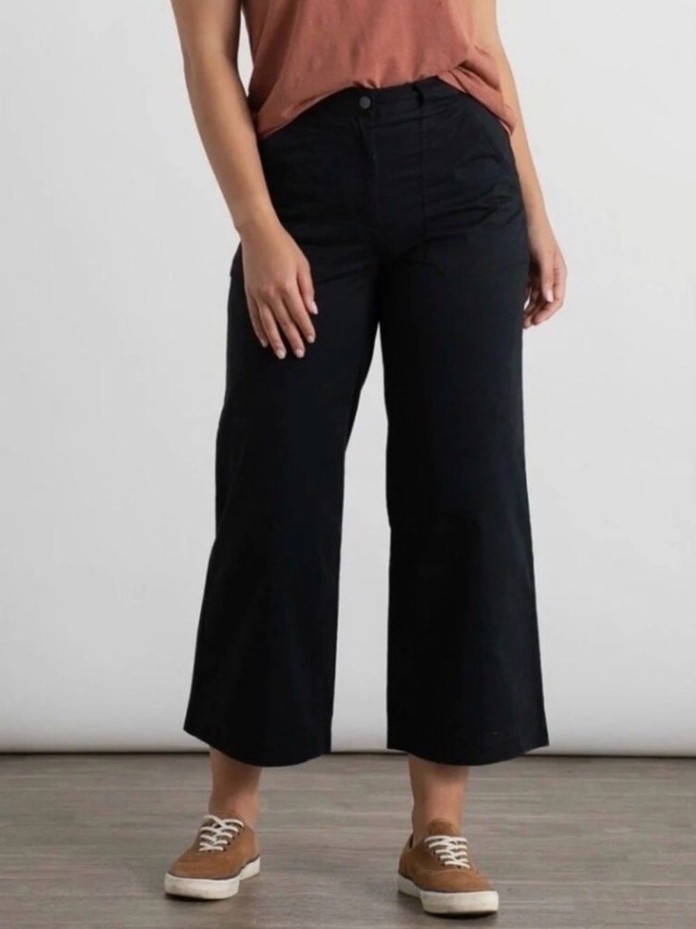 Bridge & Burn Cropped Pants in Black Waist 30 - Picture 1 of 7